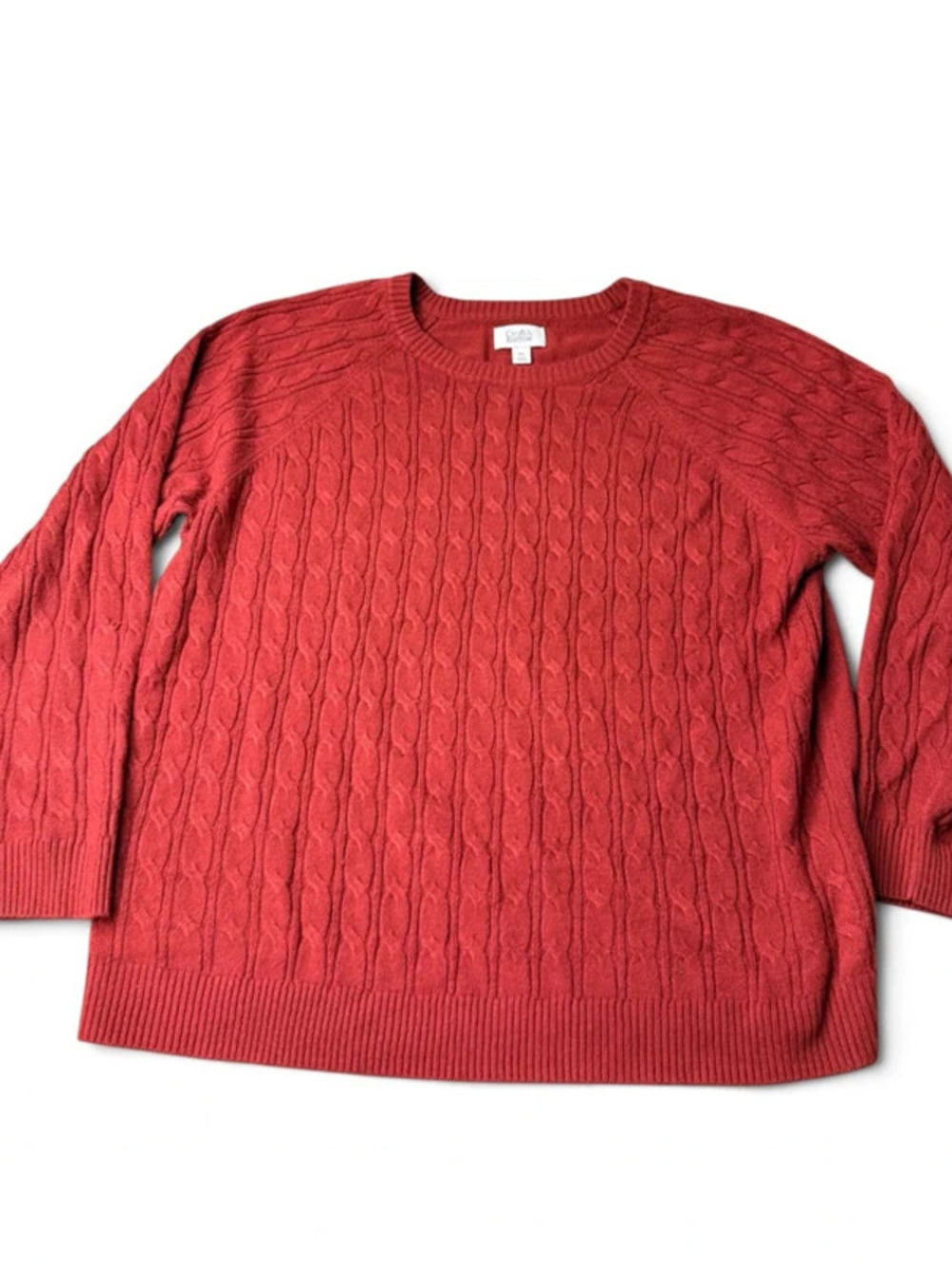 Croft & Barrow Women’s XXL Terracotta Cable Knit Crew Neck Sweater sku2108